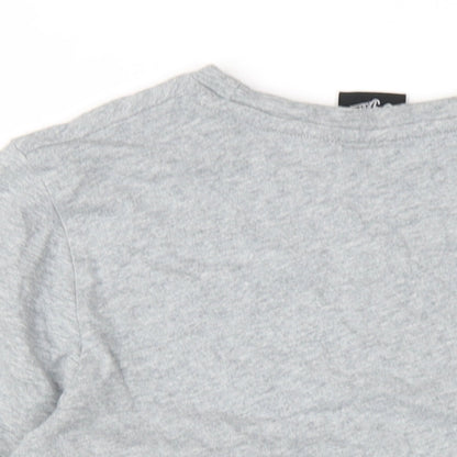 Kings Will Dream Boys Grey Cotton Basic T-Shirt Size 14-15 Years Round Neck Pullover