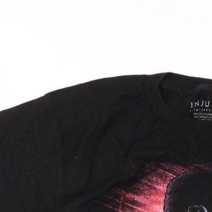 Injustice 2 Mens Black Cotton T-Shirt Size S Round Neck - Batman Joker Harley Quinn