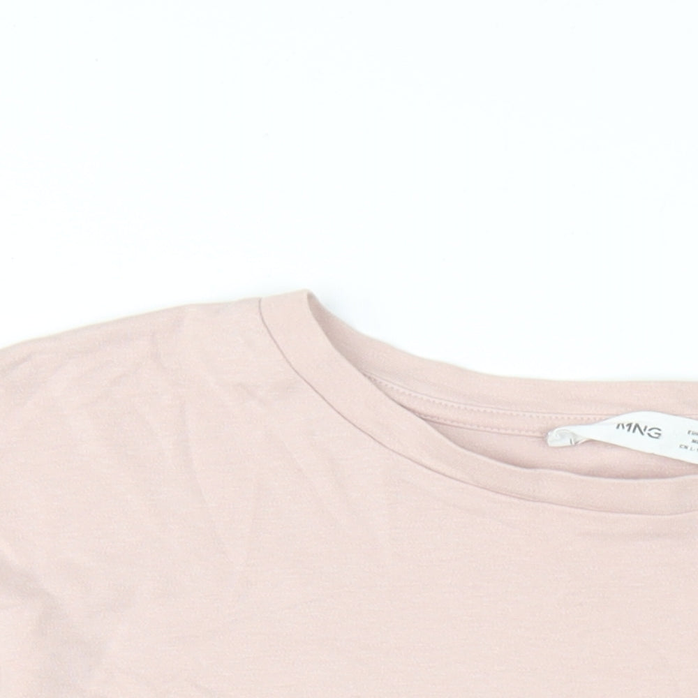 Womens UK Size M Mango Pink Basic T-Shirt