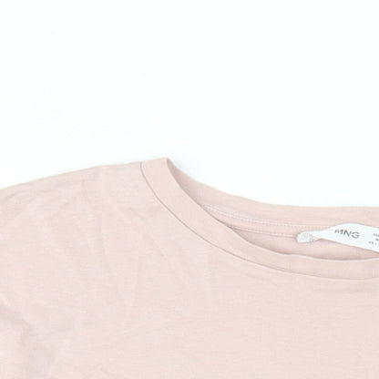 Womens UK Size M Mango Pink Basic T-Shirt