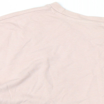 Womens UK Size M Mango Pink Basic T-Shirt