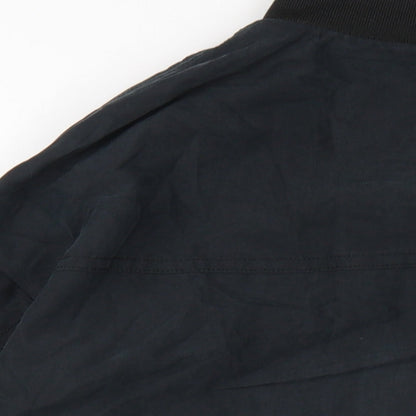 Womens UK Size 2XS Monki Black Bomber Jacket
