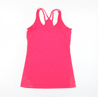Casall Womens Pink Polyester Camisole T-Shirt Size 8 V-Neck Pullover