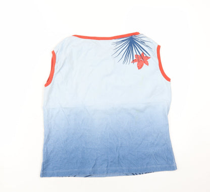 Womens UK Size 18 Lakeland Blue Basic Tank