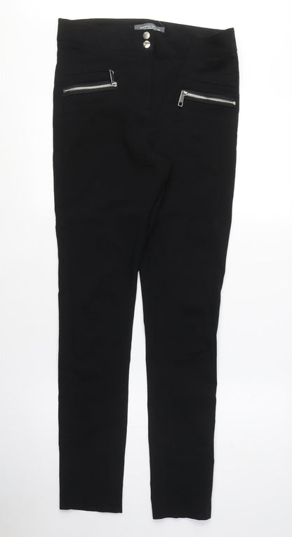 Womens UK Size 12 Dorothy Perkins Regular Fit Chino Black Trousers