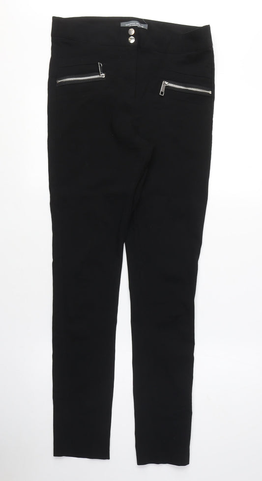 Womens UK Size 12 Dorothy Perkins Regular Fit Chino Black Trousers