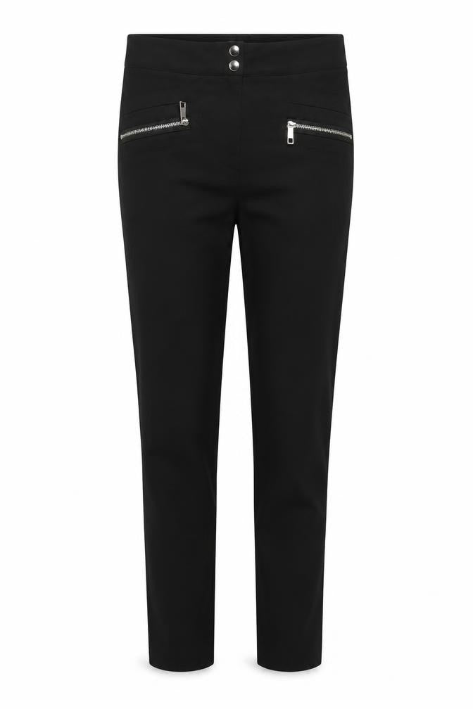 Womens UK Size 12 Dorothy Perkins Regular Fit Chino Black Trousers