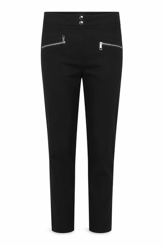 Womens UK Size 12 Dorothy Perkins Regular Fit Chino Black Trousers