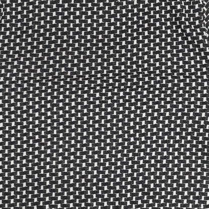 John Lewis Womens Black Geometric Polyester Basic T-Shirt Size 14 Scoop Neck