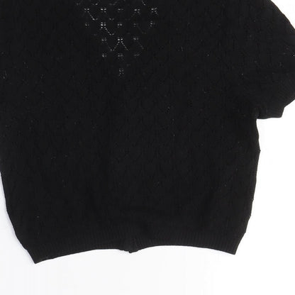 Womens UK Size XS Divided Black Cardigan Jumper