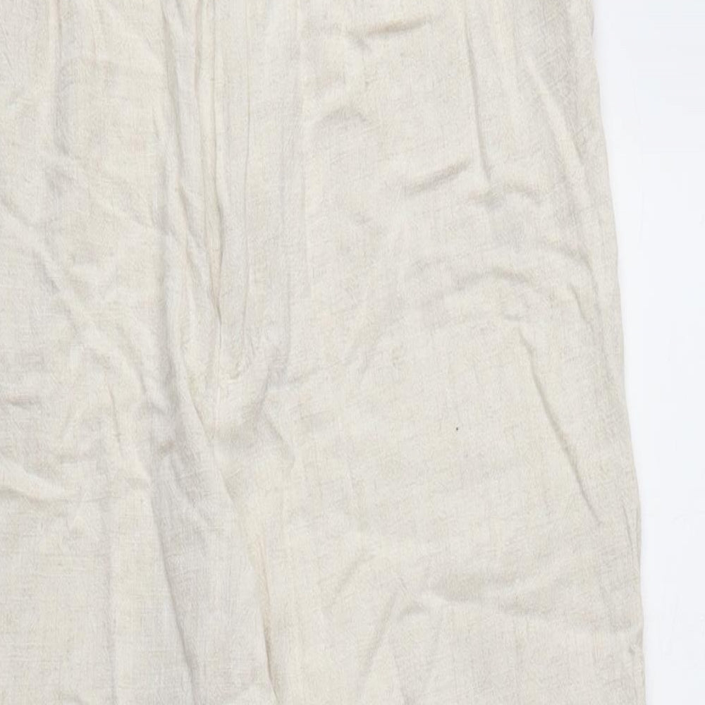 Womens UK Size 12 Stradivarius Regular Fit  Beige Trousers