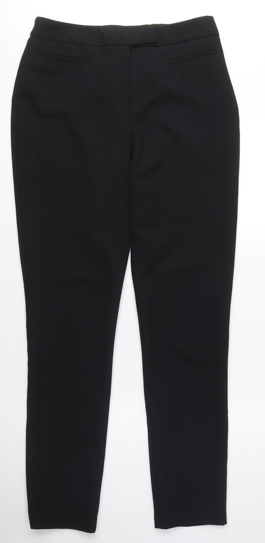 Womens UK Size 10 Dorothy Perkins Regular Fit Chino Black Trousers