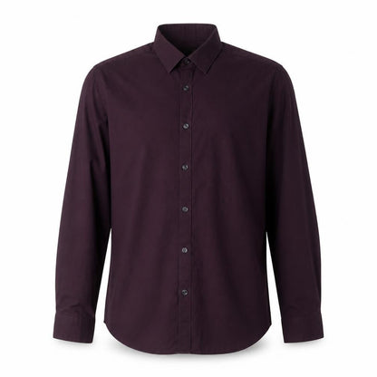 New Look Mens Red Polyester Button-Up Size L Collared Button