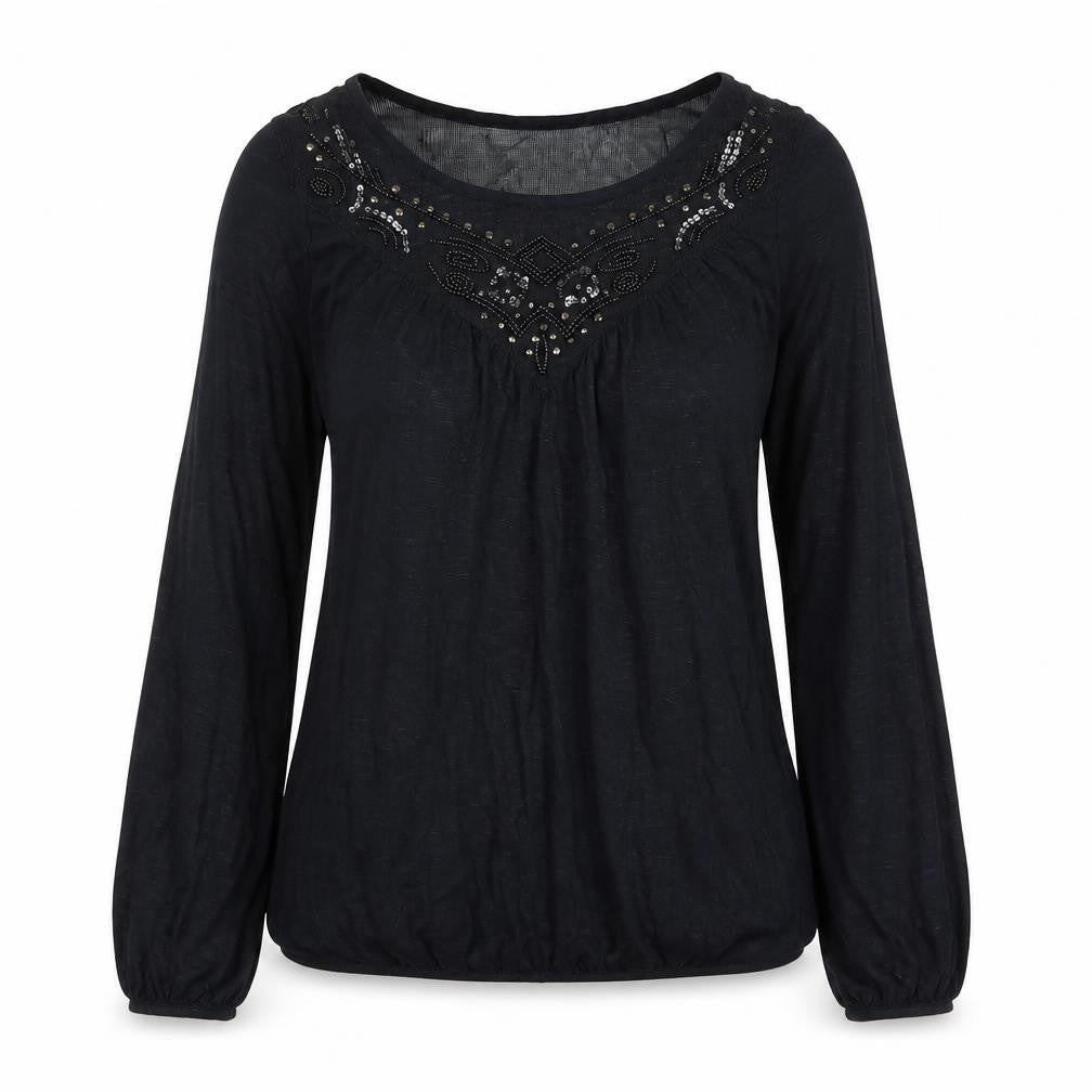 Womens UK Size 8 Falmer Black Basic T-Shirt
