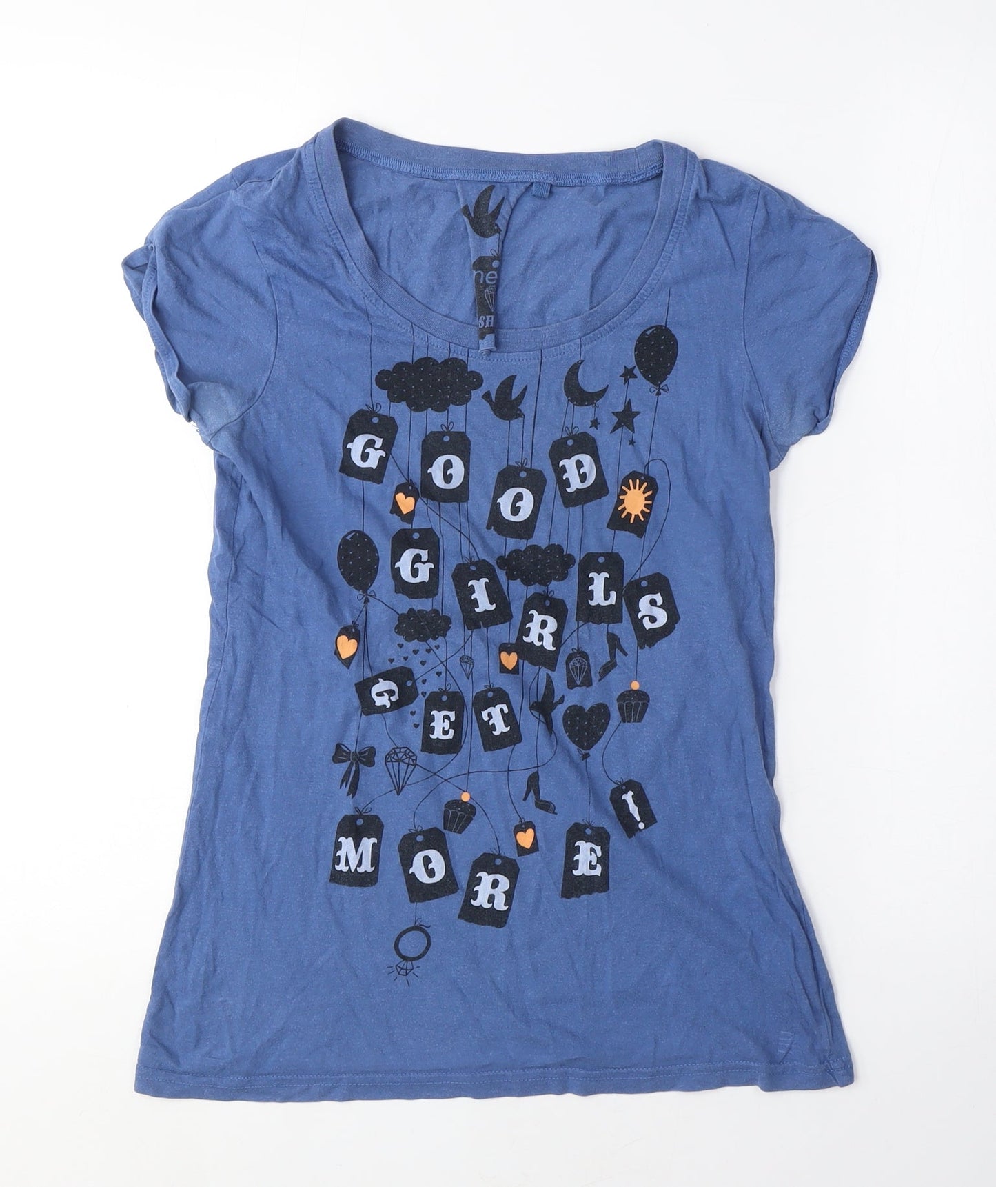 Womens UK Size 8 NEXT Blue Basic T-Shirt
