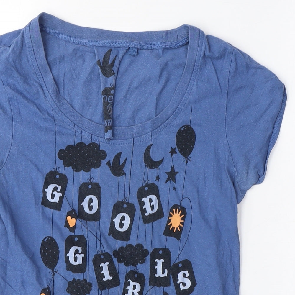 Womens UK Size 8 NEXT Blue Basic T-Shirt