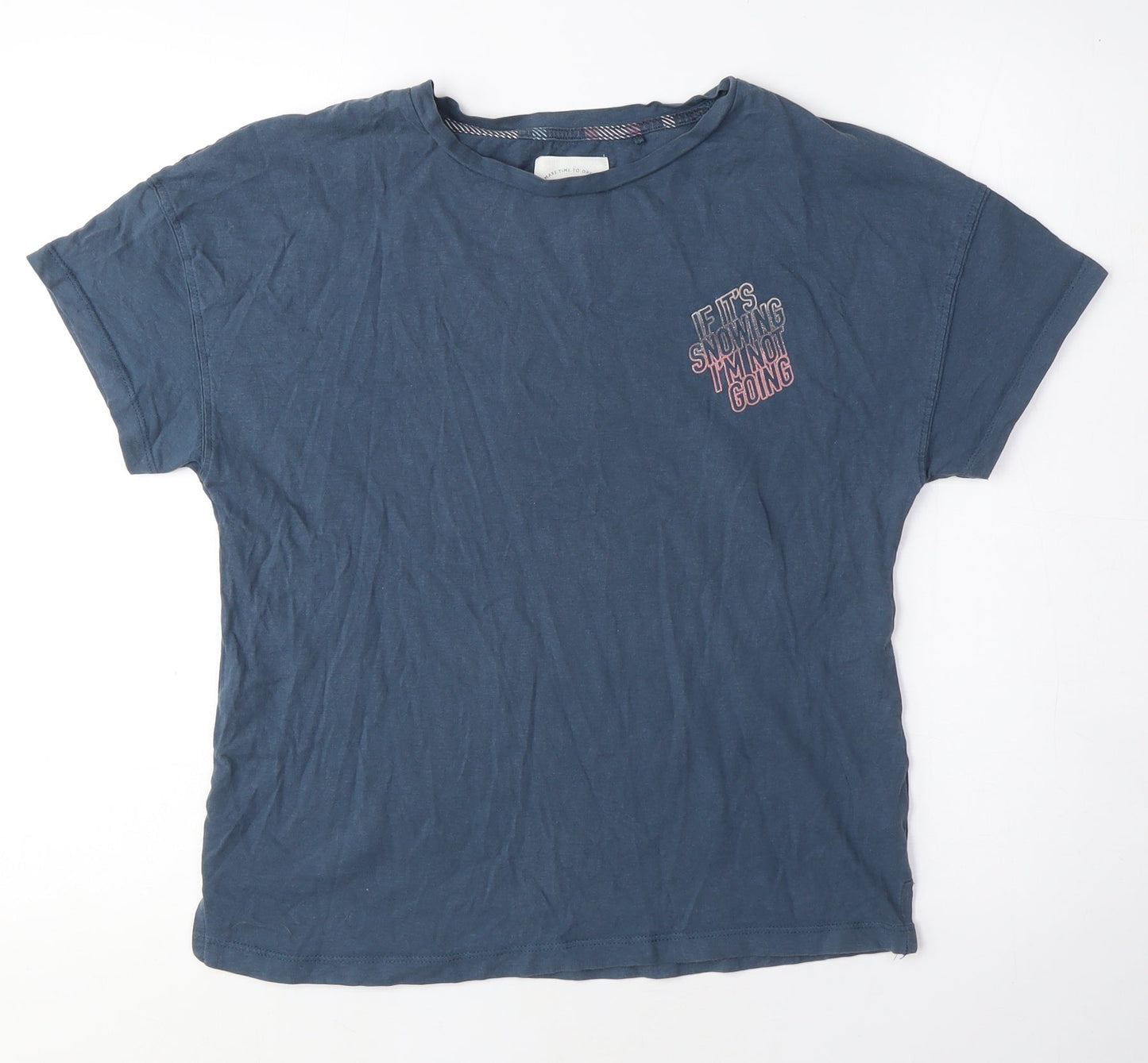 Womens UK Size 6 NEXT Blue Basic T-Shirt