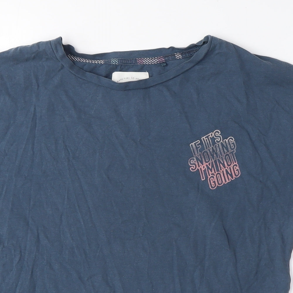 Womens UK Size 6 NEXT Blue Basic T-Shirt