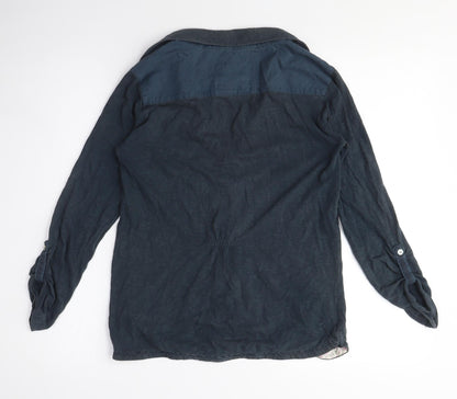 Womens UK Size 10 Mistral Blue Basic T-Shirt