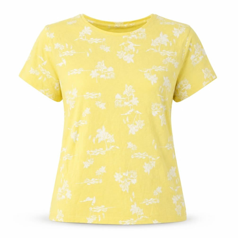 Womens UK Size 14 Marks and Spencer Yellow Basic T-Shirt