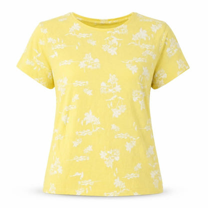 Womens UK Size 14 Marks and Spencer Yellow Basic T-Shirt