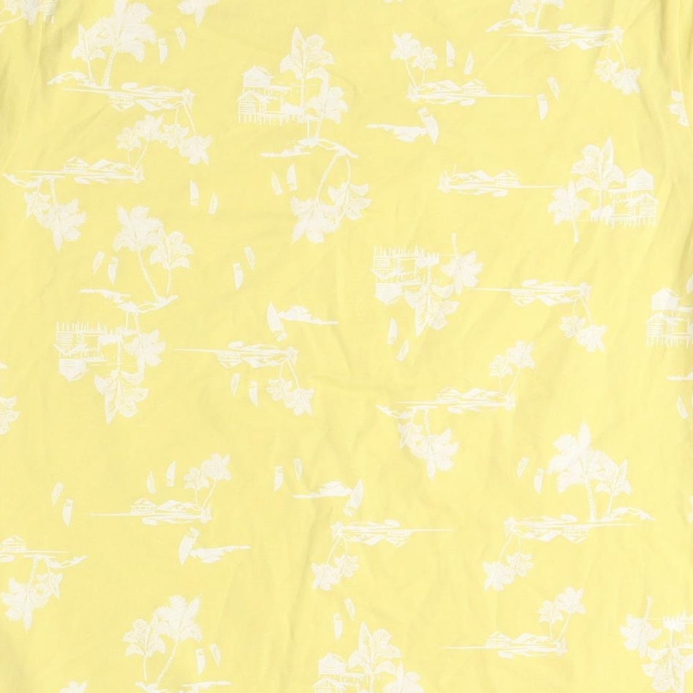 Womens UK Size 14 Marks and Spencer Yellow Basic T-Shirt
