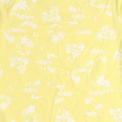 Womens UK Size 14 Marks and Spencer Yellow Basic T-Shirt