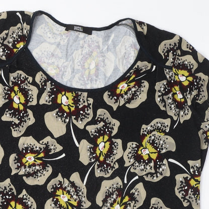 Womens UK Size 16 Marks and Spencer Black Basic T-Shirt