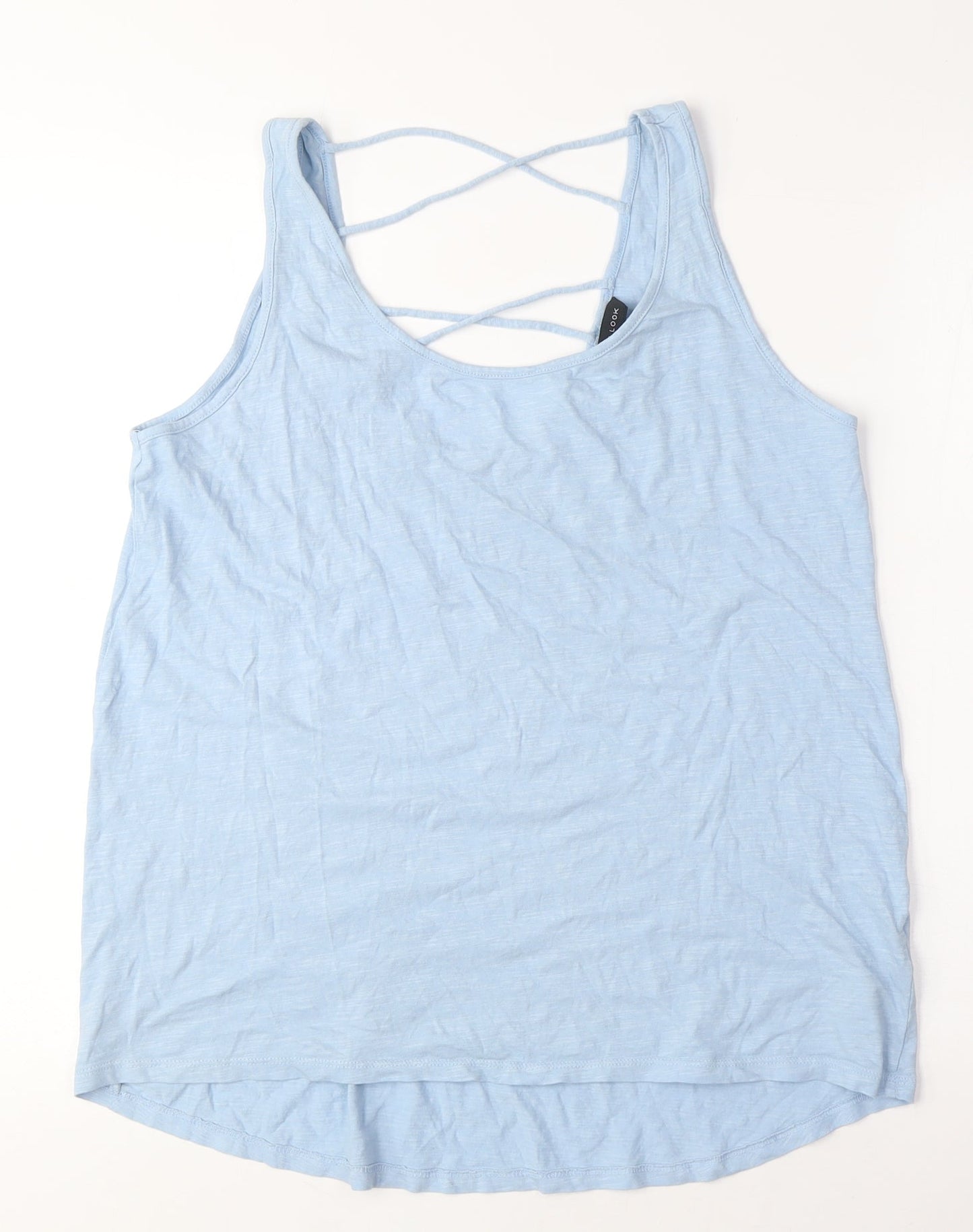 Womens UK Size 12 New Look Blue Basic Tank