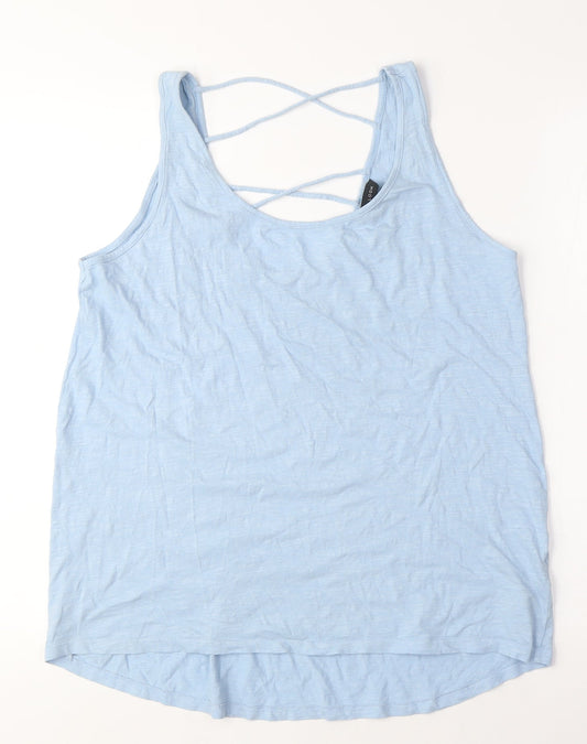 Womens UK Size 12 New Look Blue Basic Tank