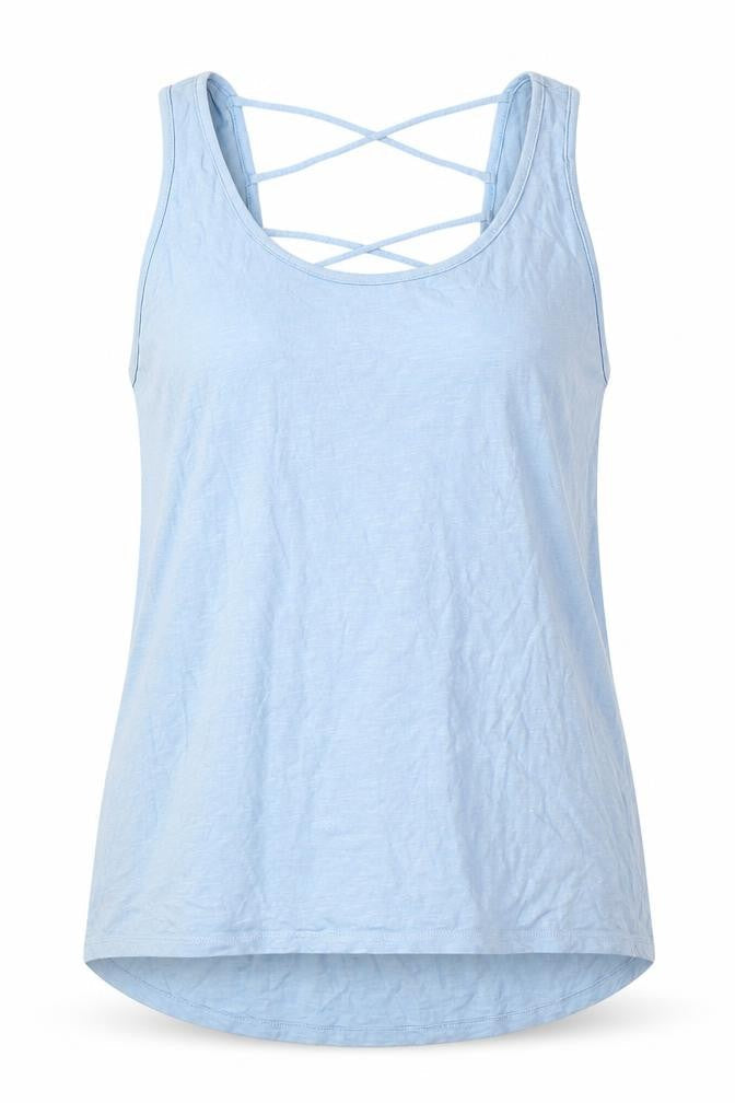 Womens UK Size 12 New Look Blue Basic Tank
