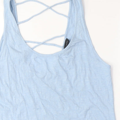 Womens UK Size 12 New Look Blue Basic Tank