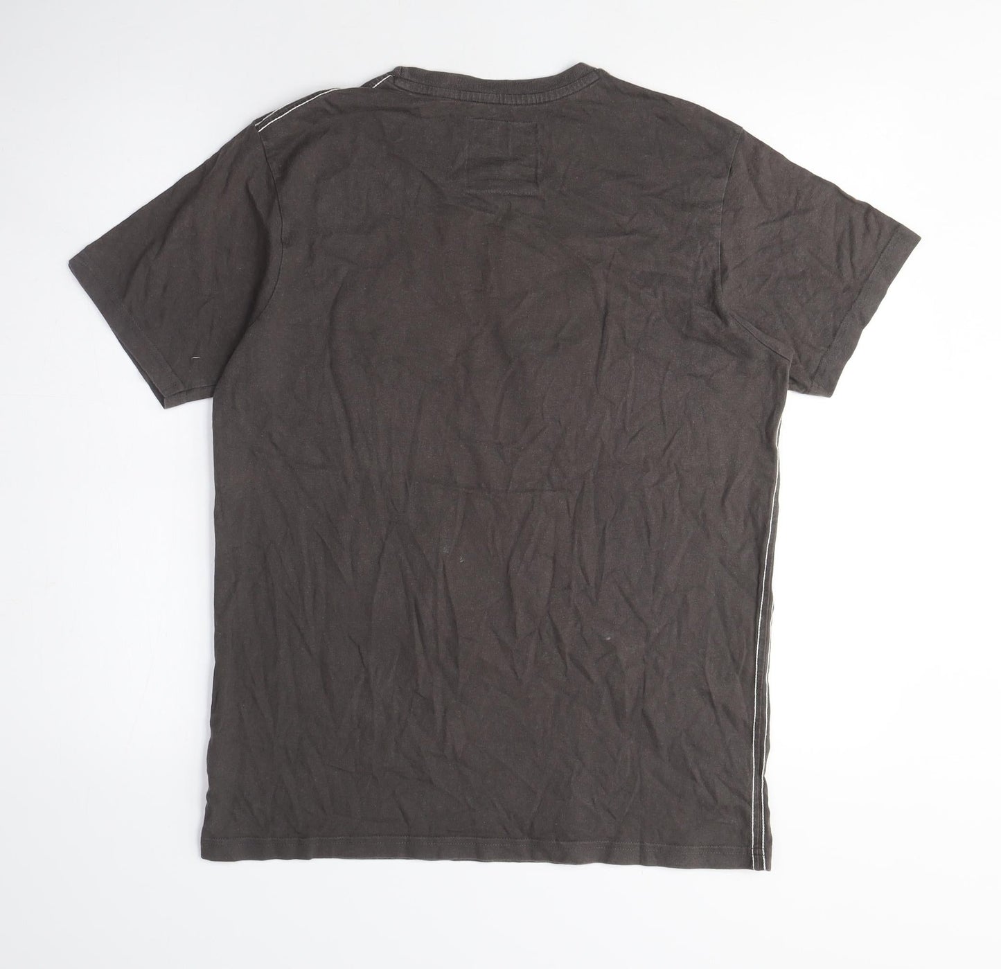 Sao Paulo Mens Green Cotton T-Shirt Size M Crew Neck - Kuma Beach