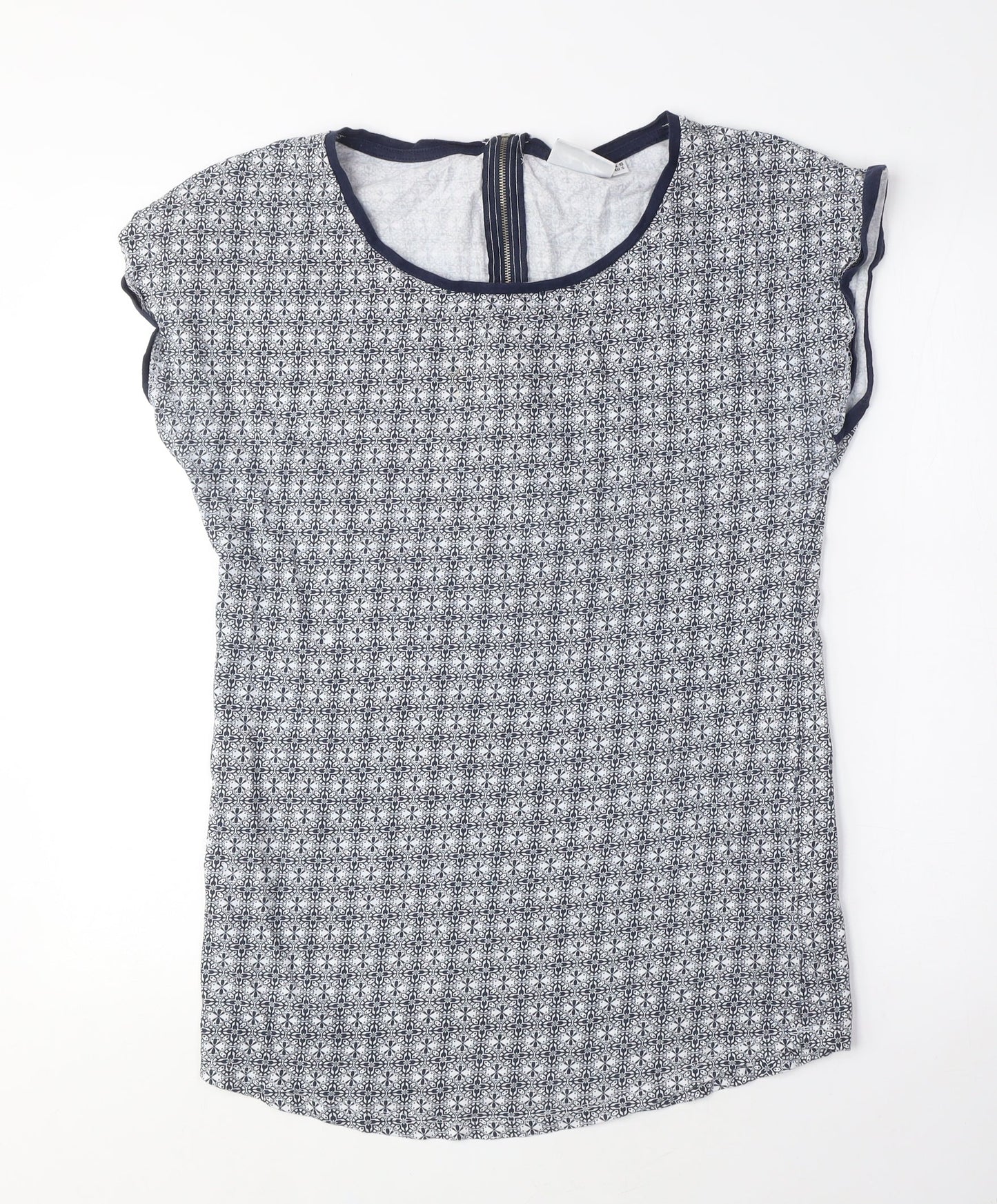 Womens UK Size 10 Plum Tree Black Tunic T-Shirt