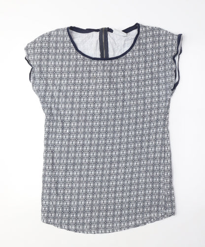 Womens UK Size 10 Plum Tree Black Tunic T-Shirt