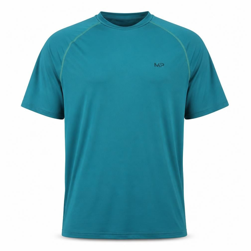 MP Mens Black Polyester Basic T-Shirt Size M Crew Neck