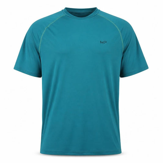 MP Mens Black Polyester Basic T-Shirt Size M Crew Neck