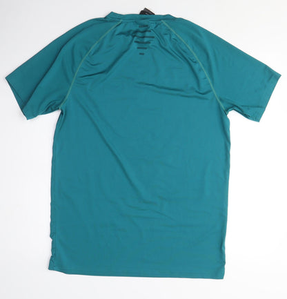 MP Mens Black Polyester Basic T-Shirt Size M Crew Neck