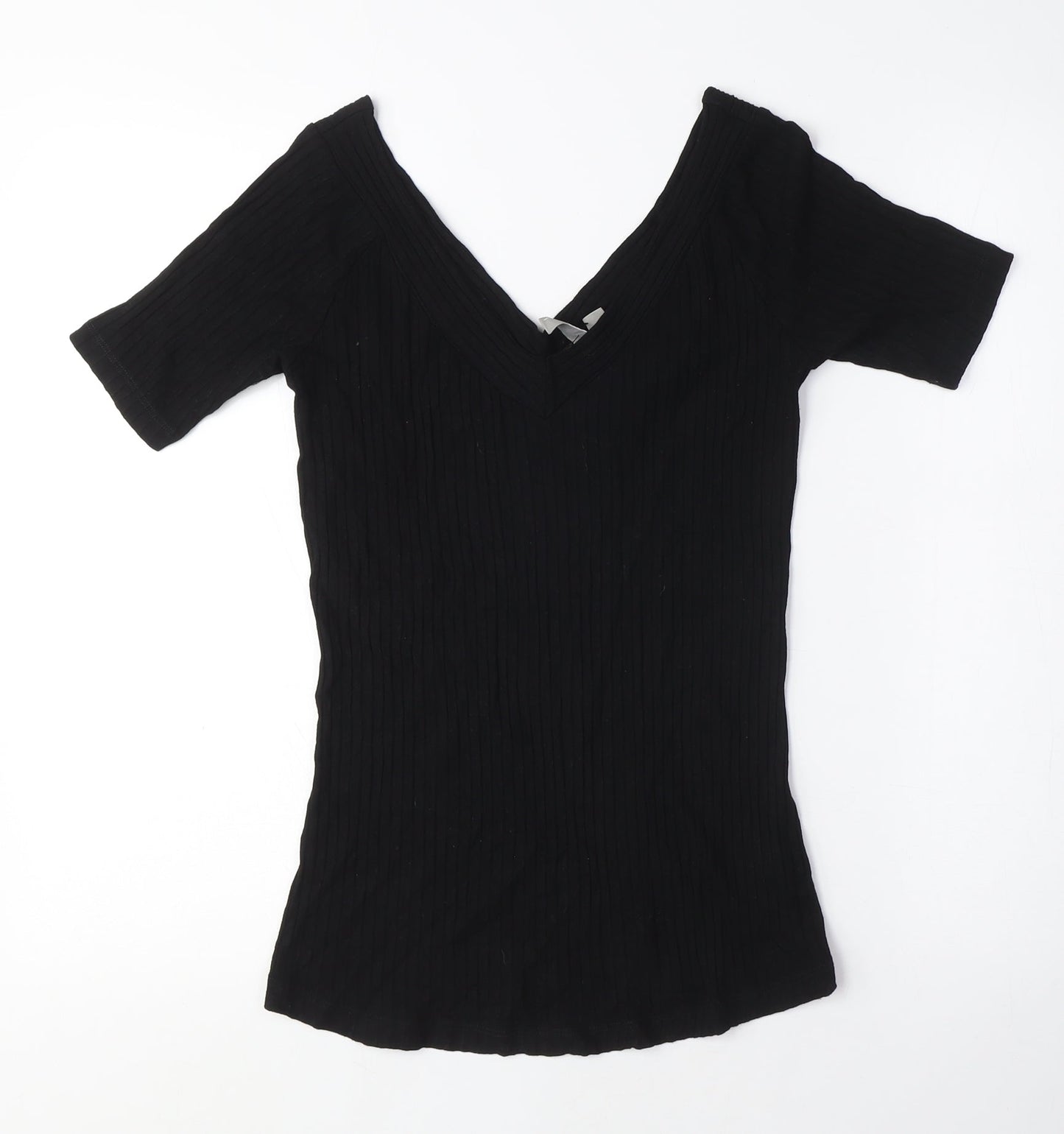 Womens UK Size 10 ASOS Black Basic T-Shirt