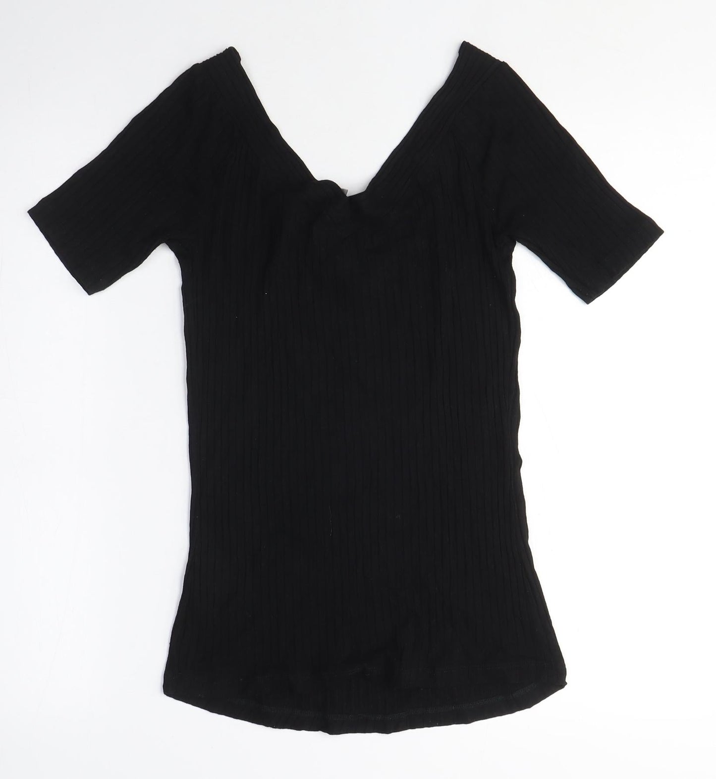 Womens UK Size 10 ASOS Black Basic T-Shirt