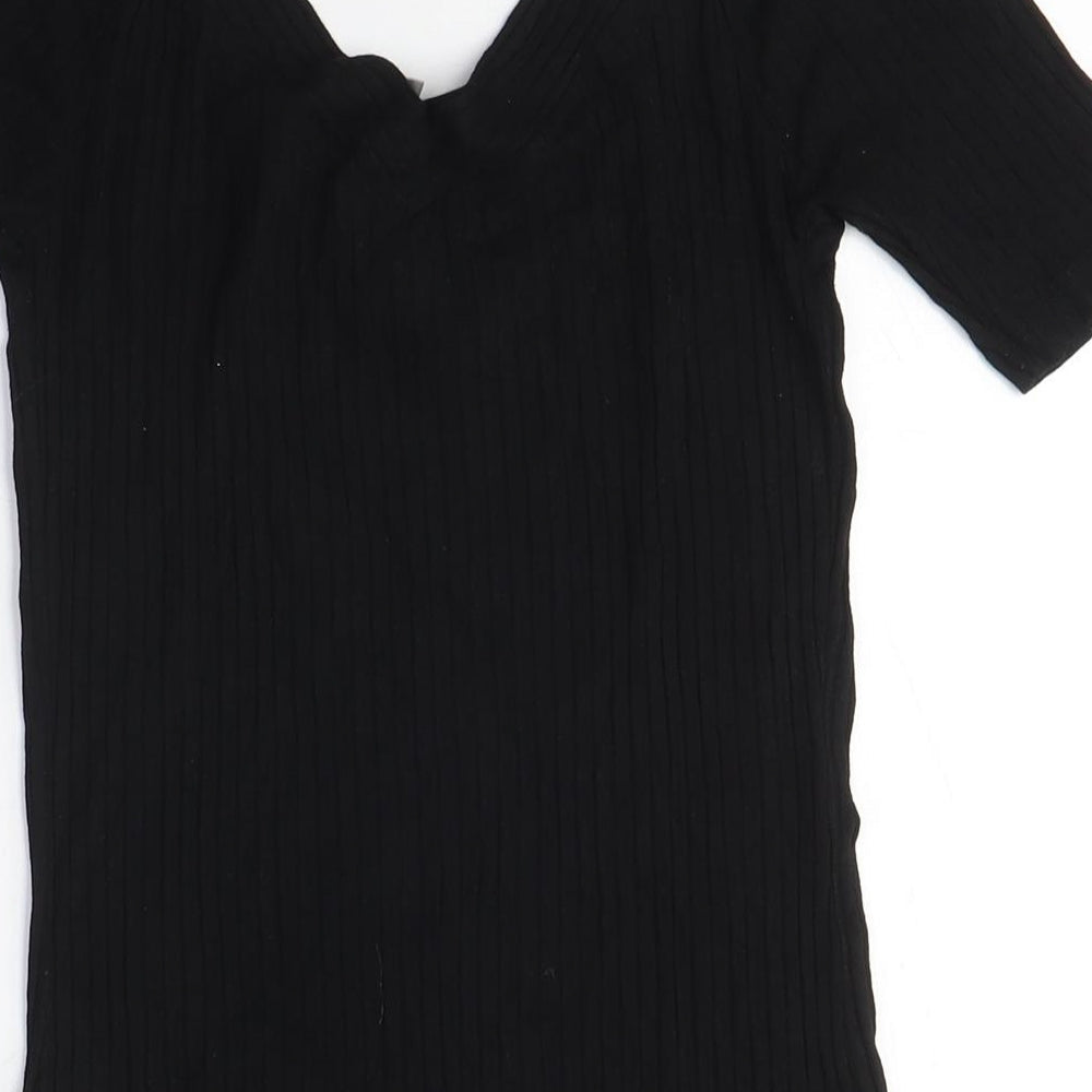 Womens UK Size 10 ASOS Black Basic T-Shirt