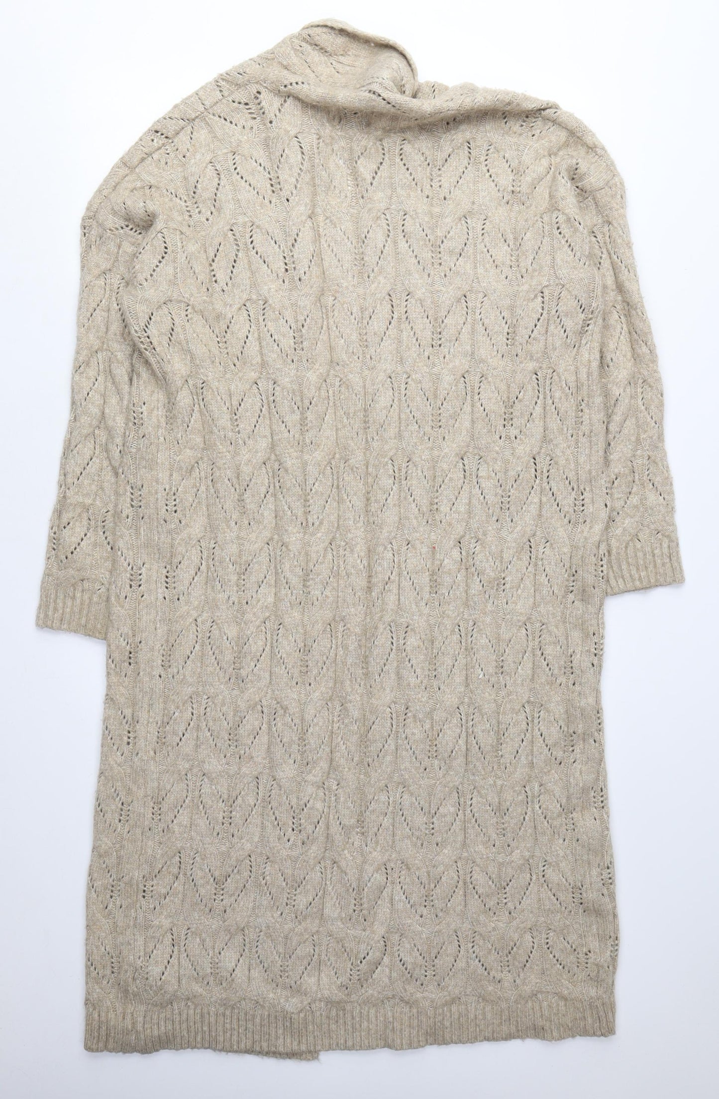 JOIE Womens Beige V-Neck Polyamide Cardigan Jumper Size M - Long Cardigan