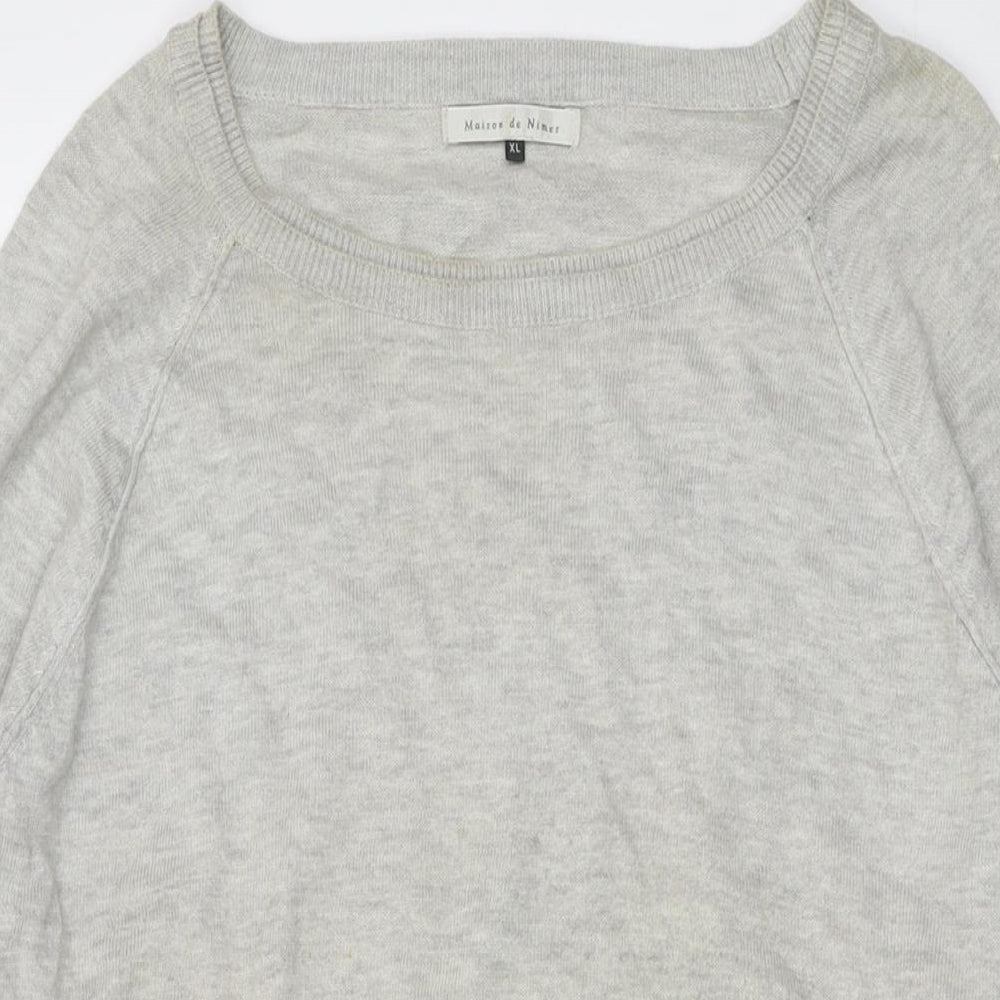 Womens UK Size XL Maison de Nimes Grey Pullover Jumper