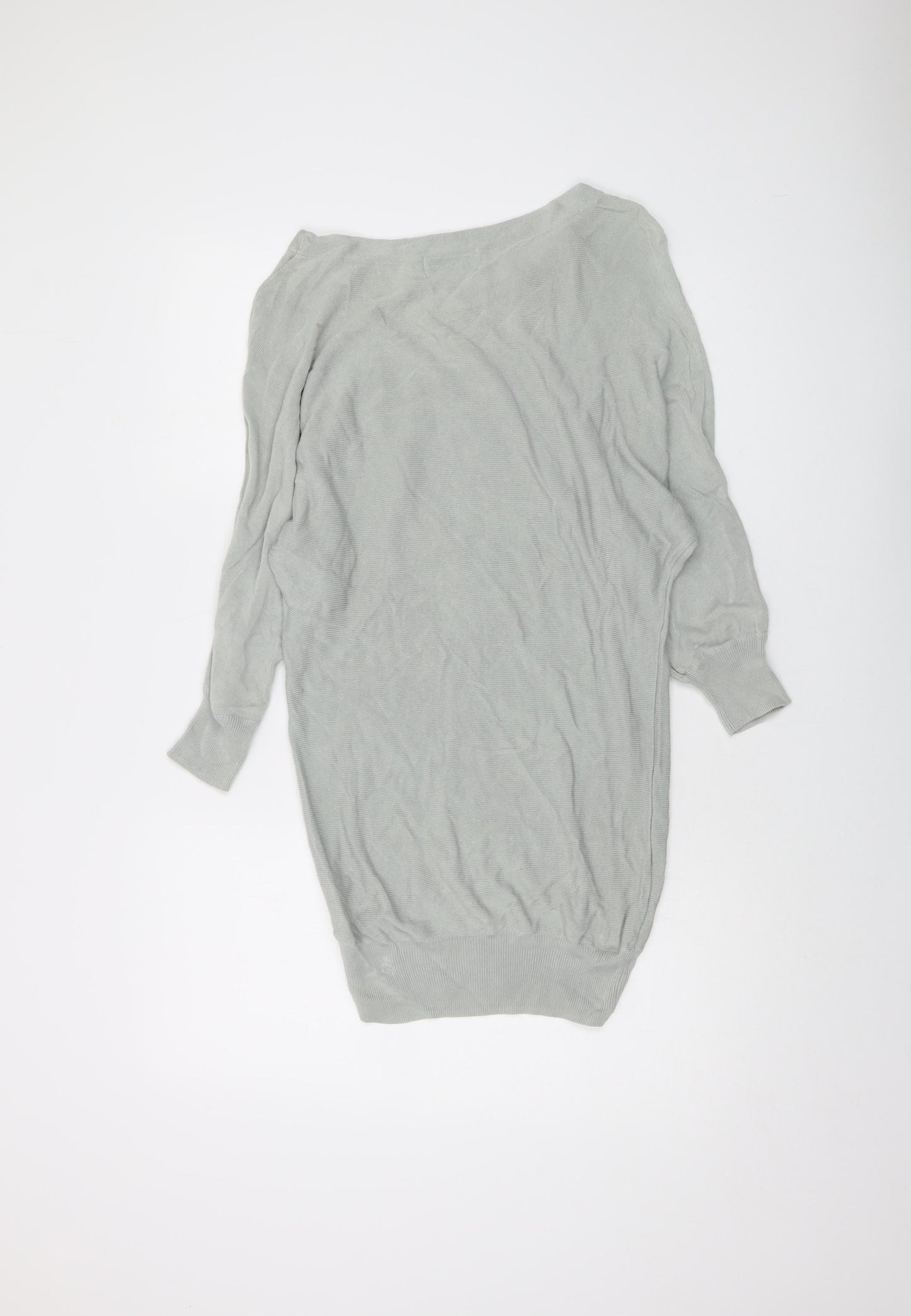 Almost Famous Womens Grey Round Neck Viscose Pullover Jumper Size M