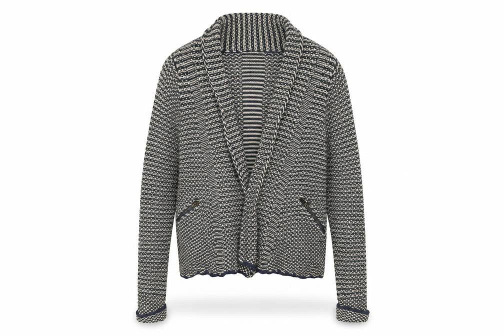 Womens UK Size 8 Indigo Blue Cardigan Jumper