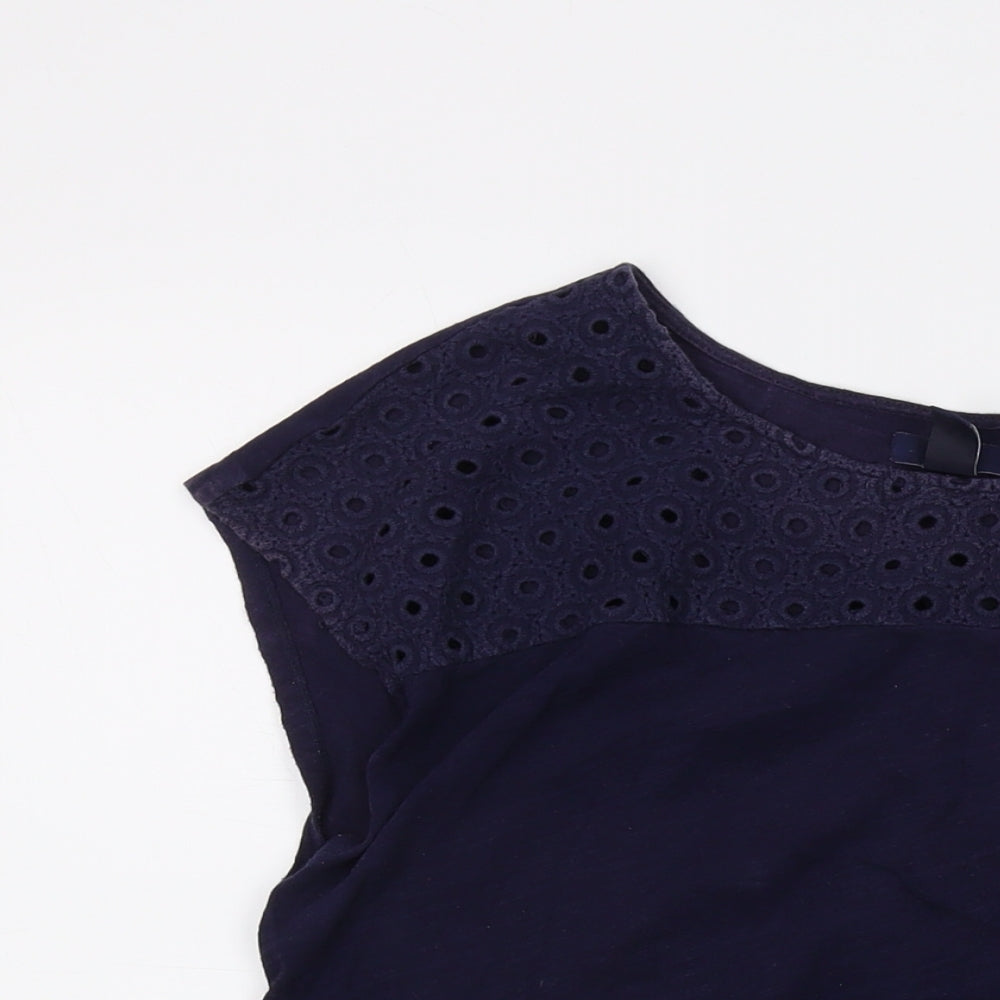 Womens UK Size M Gap Blue Basic T-Shirt