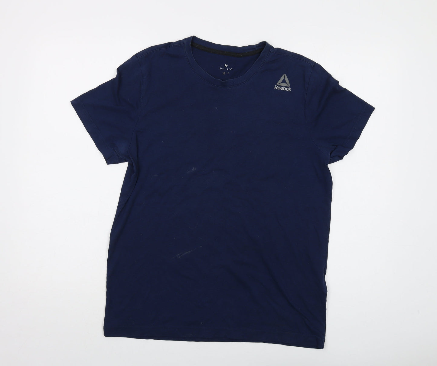Reebok Mens Blue Polyester T-Shirt Size M Crew Neck