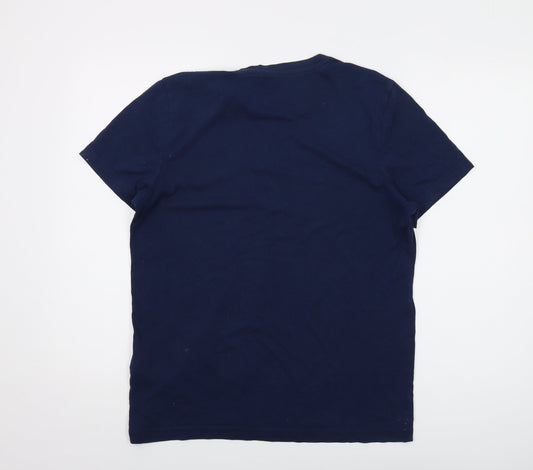 Reebok Mens Blue Polyester T-Shirt Size M Crew Neck