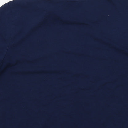 Reebok Mens Blue Polyester T-Shirt Size M Crew Neck
