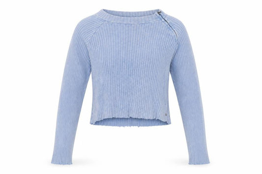 Pacific Republic Womens Blue Round Neck Acrylic Pullover Jumper Size L
